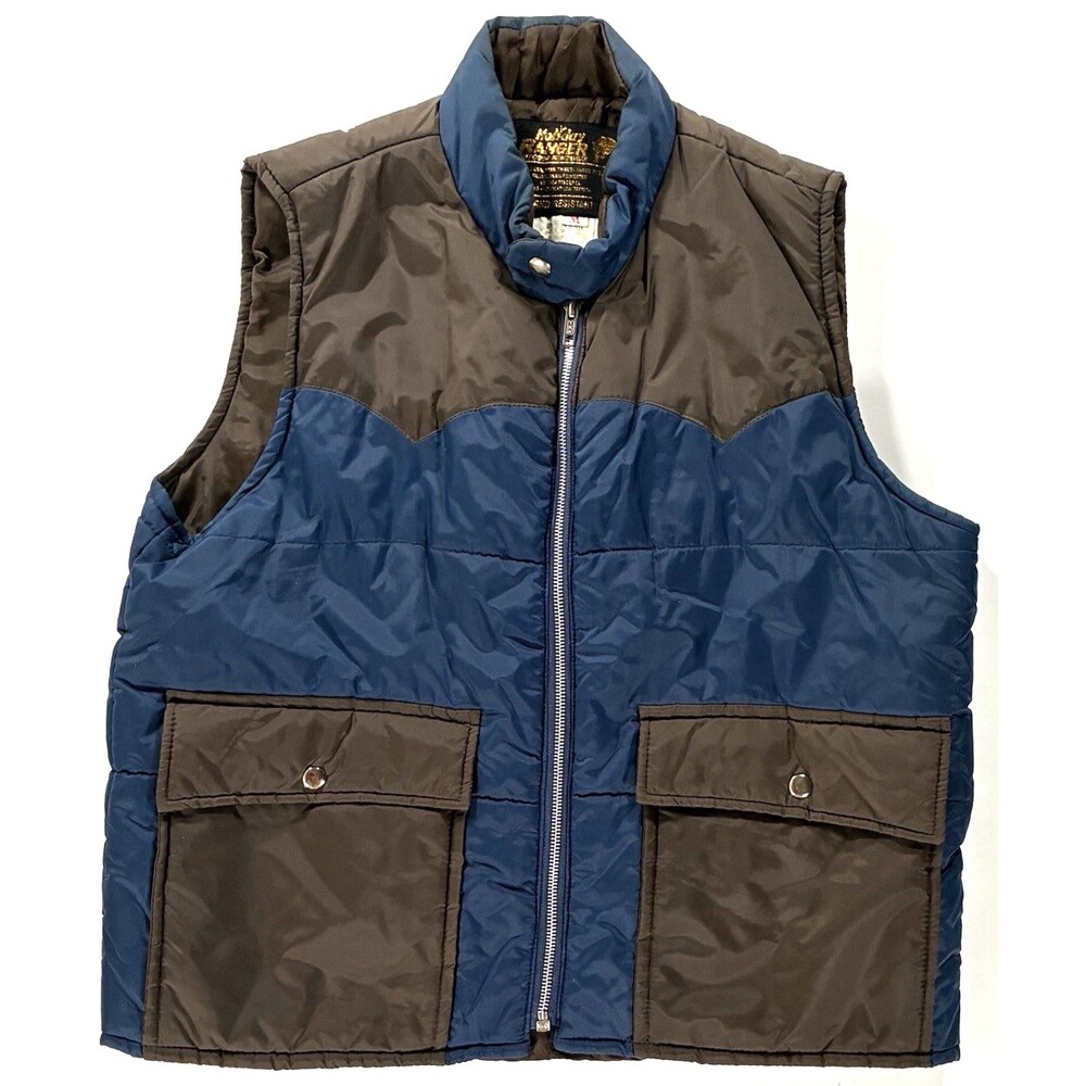 Holiday Ranger Western Puffer Vest Mens M Quilted Nylon Outdoor Gear 90s